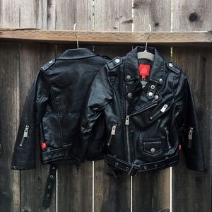 NWT Kids Unisex Black Vegan Leather Moto Jacket